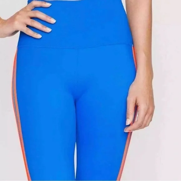 Wear It To Heart WITH Double Stripe Leggings Electric Blue Neon Small Rollergirl - Picture 3 of 11